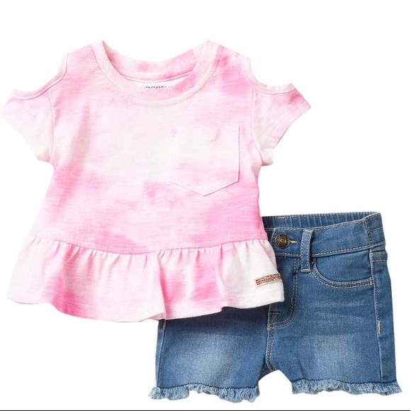 HUDSON JEANS TIE DYE JERSEY & SHORTS SET - Picture 3 of 8